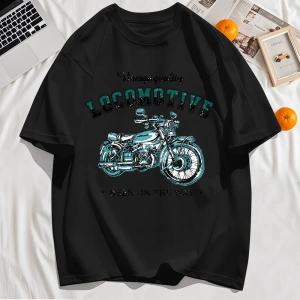 Y2k Vintage Tişört Tee Vintage Kaliteli Lokomotif Baskılı