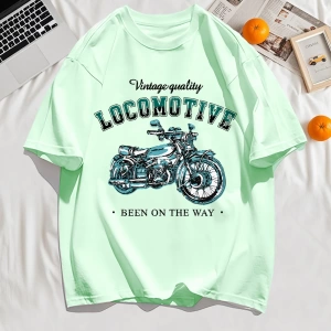 Y2k Vintage Tişört Tee Vintage Kaliteli Lokomotif Baskılı