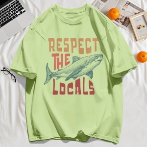 Y2k Vintage Tişört Tee Vintage Locals Köpekbalıkları Saygı Baskı