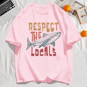 Y2k Vintage Tişört Tee Vintage Locals Köpekbalıkları Saygı Baskı