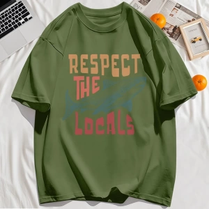 Y2k Vintage Tişört Tee Vintage Locals Köpekbalıkları Saygı Baskı