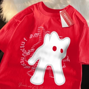 Y2k Vintage Tişört Tee Vintage sevimli kedi baskı japon tarzı