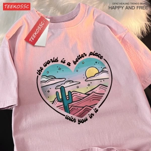Y2k Vintage Tişört Tee Waild daha iyi bir yer baskı