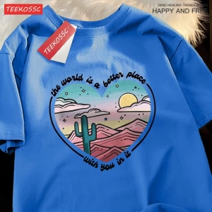 Y2k Vintage Tişört Tee Waild daha iyi bir yer baskı
