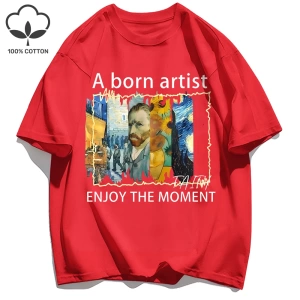 Y2k Vintage Tişört Tee Yağlıboya Metin Kombinasyonu
