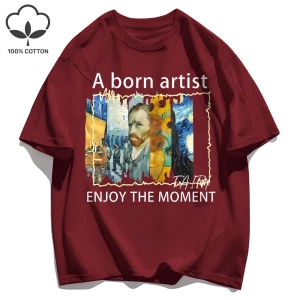 Y2k Vintage Tişört Tee Yağlıboya Metin Kombinasyonu