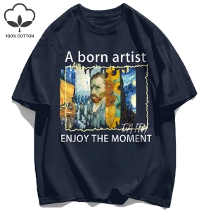 Y2k Vintage Tişört Tee Yağlıboya Metin Kombinasyonu