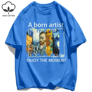 Y2k Vintage Tişört Tee Yağlıboya Metin Kombinasyonu