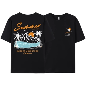 Y2k Vintage Tişört Tee Yaz tekrar Set macera California