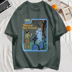 Y2k Vintage Tişört Tee Yeni Arkadaşlar Yapmak Baskı