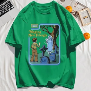 Y2k Vintage Tişört Tee Yeni Arkadaşlar Yapmak Baskı