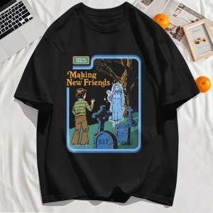 Y2k Vintage Tişört Tee Yeni Arkadaşlar Yapmak Baskı