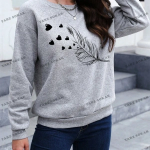 Y2K YENİ SEZON SSWEAT HARAJUKA KUROMİ RETRO KOD 125 Gri