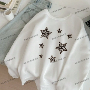 Y2K YENİ SEZON SSWEAT HARAJUKA KUROMİ RETRO KOD 1283 Beyaz