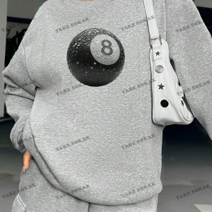 Y2K YENİ SEZON SSWEAT HARAJUKA KUROMİ RETRO KOD 1283 Beyaz