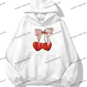 Y2K YENİ SEZON SSWEAT HARAJUKA KUROMİ RETRO KOD 1547 Beyaz