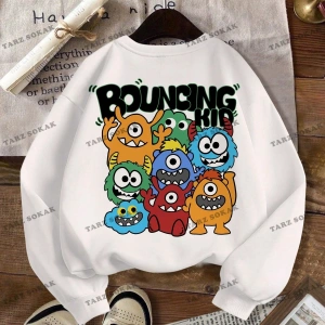 Y2K YENİ SEZON SSWEAT HARAJUKA KUROMİ RETRO KOD 16 Beyaz