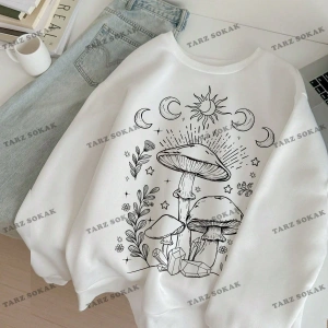 Y2K YENİ SEZON SSWEAT HARAJUKA KUROMİ RETRO KOD 16 Beyaz