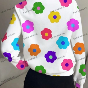 Y2K YENİ SEZON SSWEAT HARAJUKA KUROMİ RETRO KOD 16 Beyaz