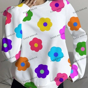 Y2K YENİ SEZON SSWEAT HARAJUKA KUROMİ RETRO KOD 16 Beyaz