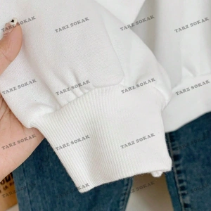 Y2K YENİ SEZON SSWEAT HARAJUKA KUROMİ RETRO KOD 16 Beyaz