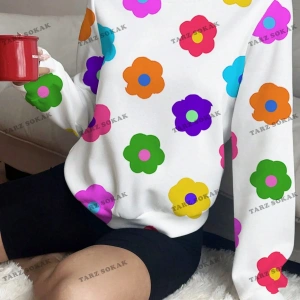 Y2K YENİ SEZON SSWEAT HARAJUKA KUROMİ RETRO KOD 16 Beyaz