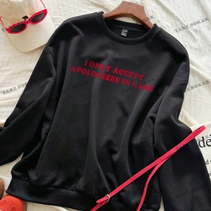 Y2K YENİ SEZON SSWEAT HARAJUKA KUROMİ RETRO KOD 16 Siyah