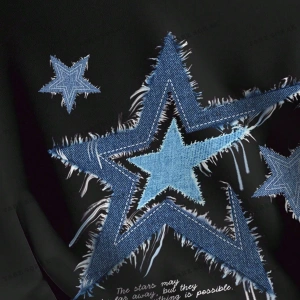 Y2K YENİ SEZON SSWEAT HARAJUKA KUROMİ RETRO KOD 16 Siyah