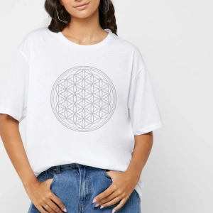 Yaşam Çiçeği Oversize Tişört