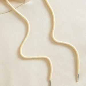 Yasolin----Galaxy Özel Baskılı Oversize Kapüşonlu Sweatshirt Bej