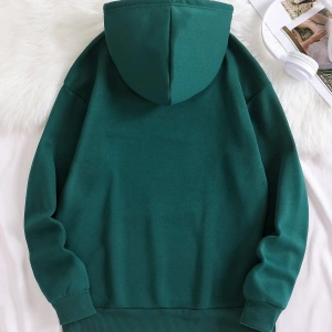 Yasolin----Haki PANDA Özel Baskılı Oversize Kapüşonlu Sweatshirt Haki