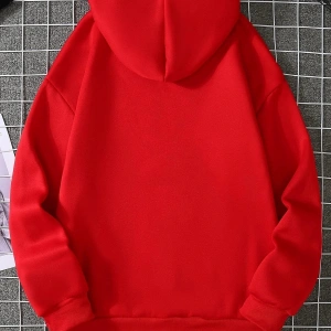 Yasolin----Kadın Kırmızı Lips Baskılı Kapüşonlu Sweatshirt