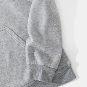 Yasolin----Unisex Brooklyn Baskılı Kapüşonlu Sweatshirt Gri