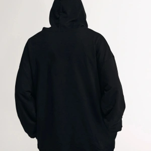 Yasolin----Unisex Emoji Özel Baskılı Kapüşonlu Oversize Sweatshirt Siyah