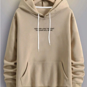 Yasolin----Unisex Erkek/Kadın BREAK Özel Renkli Baskılı Oversize Kapüşonlu Sweatshirt Bej