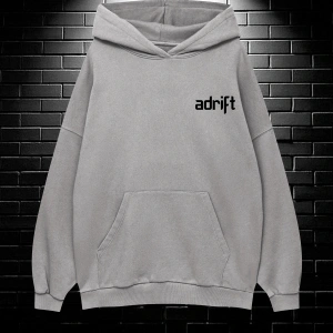 Yasolin----Unisex Oversize Kapüşonlu Kanguru Cepli Wasted Baskılı Sweatshirt Hoodie Bej