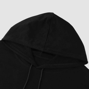 Yasolin----Unisex Siyah Devil Baskılı Kapüşonlu Sweatshirt