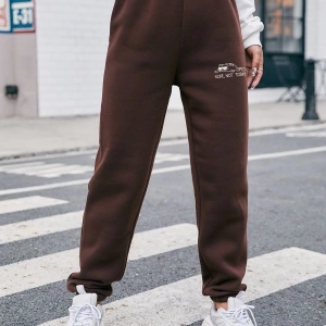 Yatan Kedi Baskılı Unisex Eşofman Altı Daxis Sportwear