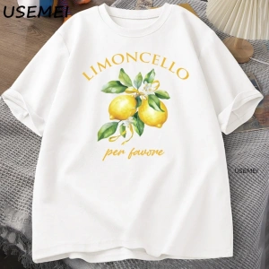 Yaz Limon T Shirt Erkek Kadın Limonchllo Baskılı Tişört Rahat Pamuk Kısa Kollu T-shirt Haraju 2898