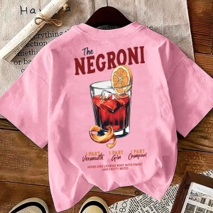 Yaz Rahat Geyik Slogan Baskılı Kısa Kollu Tişört