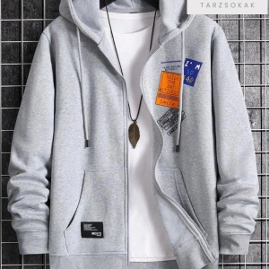 Yazı Tasarımlı Sweatshirt Fermuarlı Hırka Unisex