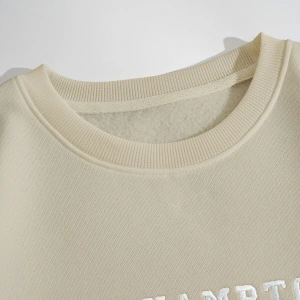 Yazılı Baskılı Sweatshirt Bej