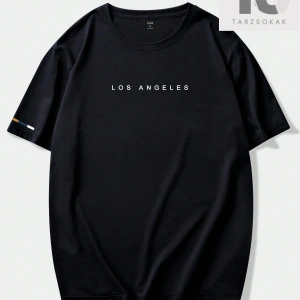 Yazılı Erkek Kısa Kollu Günlük Giyim Tişört