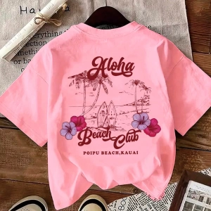 Yazlık Kadın Bol Tişört, WIFET Harfli Baskı, %100 Pamuk Beyaz Kısa Kollu Desenli Kısa Kollu