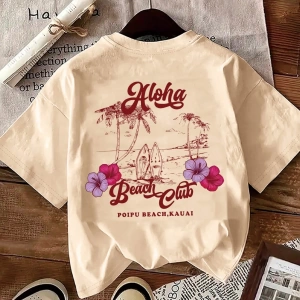 Yazlık Kadın Bol Tişört, WIFET Harfli Baskı, %100 Pamuk Beyaz Kısa Kollu Desenli Kısa Kollu