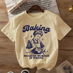 Yazlık Kadın Kısa Kollu, Beyaz Kısa Kollu, Grafik Tişörtler, Beyaz Yazlık Giysiler, Günlük Ya