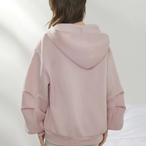 Yazlık Polar Büyük Boy Fermuarlı Uzun Kollu Kapşonlu Model 5188