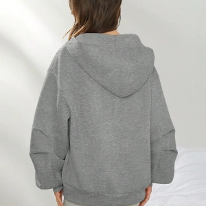 Yazlık Polar Büyük Boy Fermuarlı Uzun Kollu Kapşonlu Model 5188