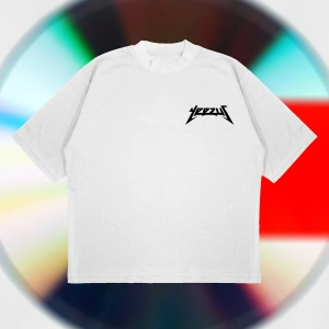 Yeezus Cd Tee Oversize Unisex Pamuklu Nefes Alan Kalın Kumaşlı