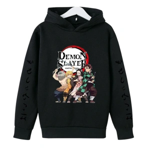 Yeni Demon Slayer Hoodie Model16 15144 Siyah
